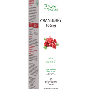 Power Health Cranberry με Βιταμίνη C & στέβια 20 αναβράζοντα δισκία