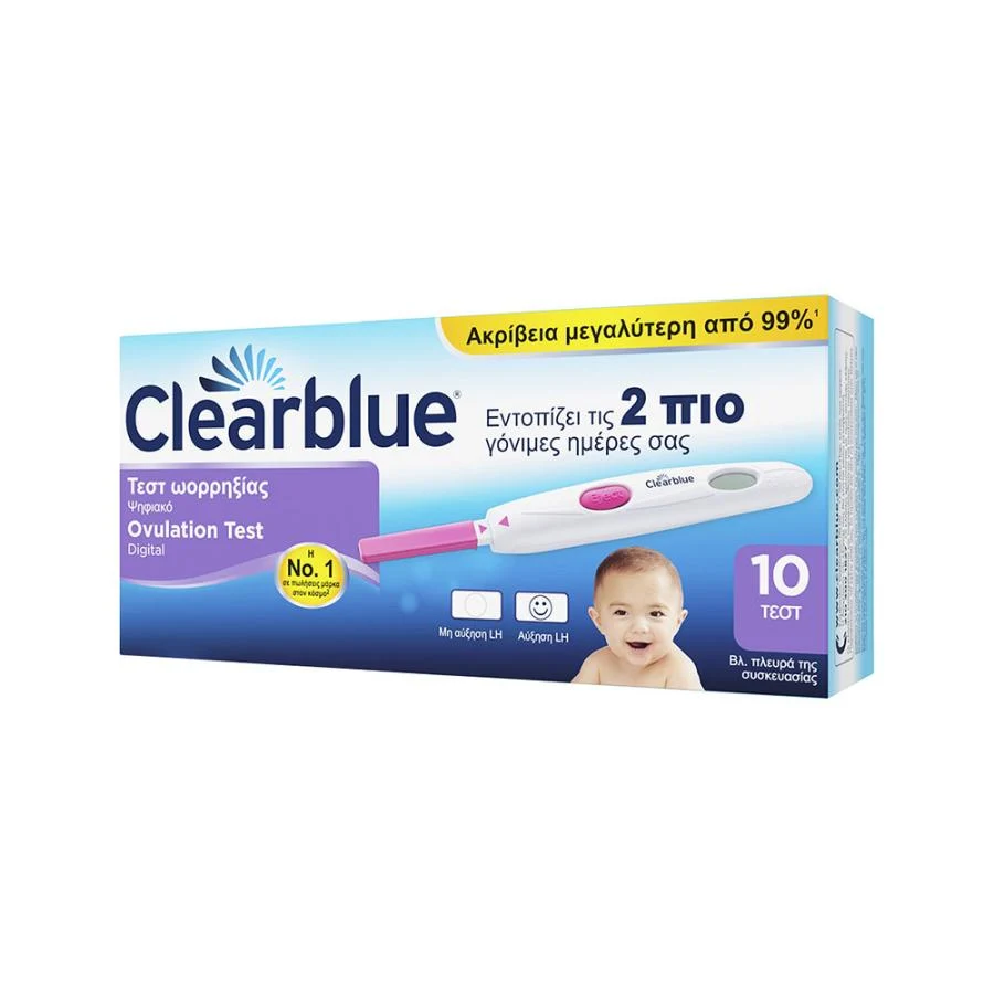 Clearblue Digital Ovulation Ψηφιακό Tεστ Ωορρηξίας 10τμχ Clearblue Digital Ovulation Ψηφιακό Tεστ Ωορρηξίας 10τμχ