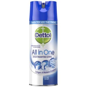 Dettol All In One Καθαριστικό Spray Γενικής Χρήσης με Απολυμαντική Δράση Crisp Linen 400ml