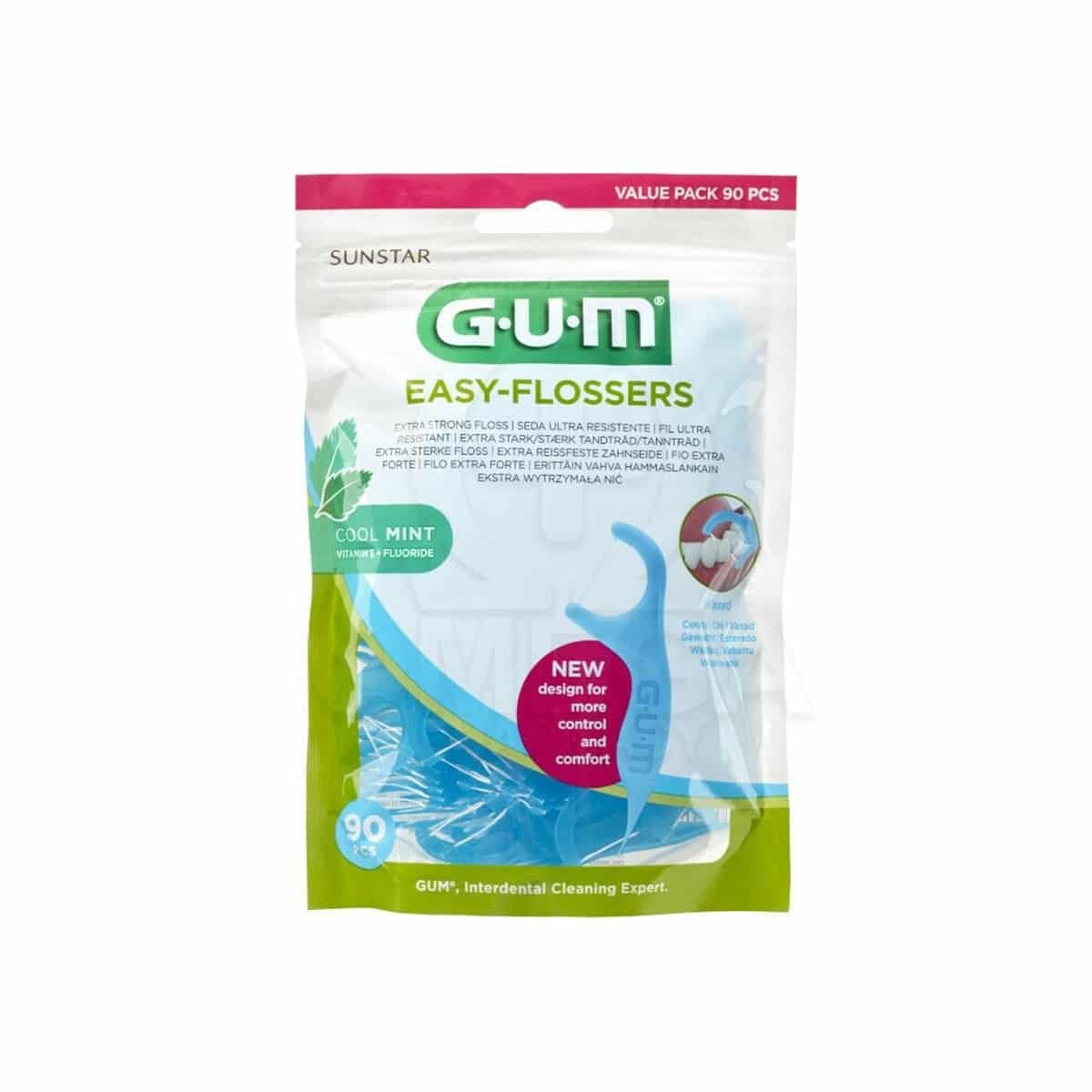 GUM Easy-Flossers 890 Κερωμένο Οδοντικό Νήμα με Γεύση Μέντα και Λαβή σε Γαλάζιο χρώμα 90τμχ GUM Easy-Flossers 890 Κερωμένο Οδοντικό Νήμα με Γεύση Μέντα και Λαβή σε Γαλάζιο χρώμα 90τμχ